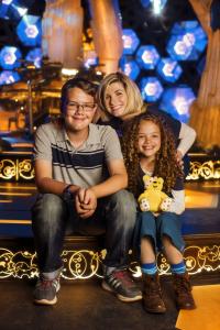 Children in need 2018: Anna and Alex with Jodie Whittaker (Credit: BBC/Sophie Mutevelian)