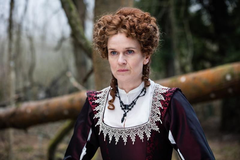  The Witchfinders: Becka (Siobhan Finneran) (Credit: BBC Studios (Sophie Mutevelian ))