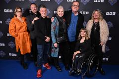Bad Wolf &amp;amp; Cast of The Star Beast - Julie Gardner, Phil Collinson, Joel Collins, Jacqueline King, Russell T Davies, Ruth Madeley and Jane Tranter (Credit: Jeff Spicer/Bad Wolf/BBC Studios)