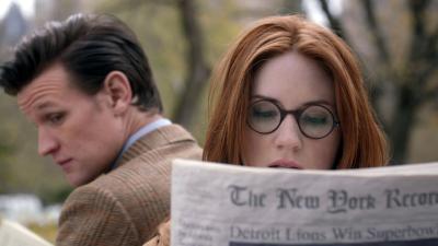 The Angels Take Manhattan: The Doctor and Amy in Central Park. Photo: BBC