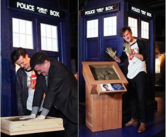 Matt Smith and Steven Moffat at the Doctor Who Experience. Photo: BBC