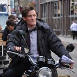 Matt Smith filming in London. Photo: Anne Koerber