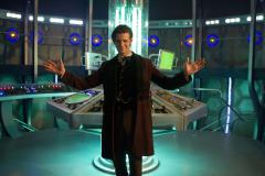 The Doctor (Matt Smith) with the new TARDIS interior. Photo: BBC