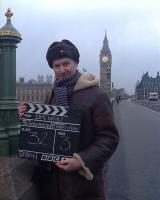 Mark Gatiss on location. Photo: BBC