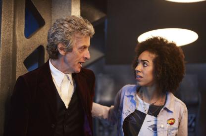 The Pilot - The Doctor (Peter Capaldi) and Bill (Pearl Mackie) (Credit: BBC/Simon Ridgway)
