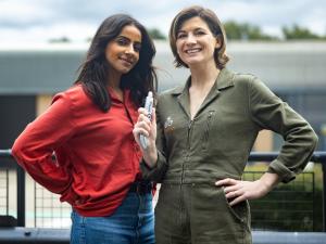 Jodie Whittaker and Mandip Gill (Credit: Oliver Bowring)