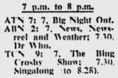 An  Unearthly Child - Sydney Morning Herald, 15 Jan 1965 (Credit: Google/Sydney Morning Herald)