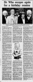 Dr Who escapes again for a birthday reunion - Sydney Morning Herald, The Guide, 28 Nov 1983  (Credit: Google/Sydney Morning Herald)