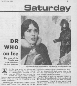 Radio Times - Dr Who on Ice (11th Nov 1967, p3) (Credit: Radio Times)
