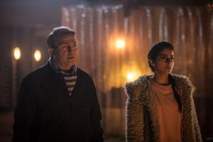 The Woman Who Fell to Earth: Graham (Bradley Walsh), Yaz (Mandip Gill) (Credit: BBC/BBC Worldwide (Ben Blackall))