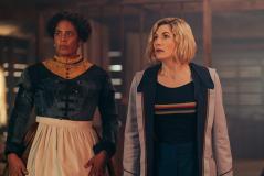 War of The Sontarans: Mary (Sara Powell), The Doctor (Jodie Whittaker) (Credit: BBC Studios (James Pardon))