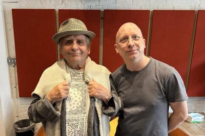 Sylvester McCoy, with AUK Studios CEO, Paul Andrews (Credit: AUK Studios)