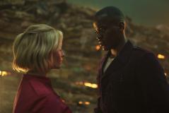 group: Ruby Sunday (MILLIE GIBSON) &amp;amp; The Doctor (NCUTI GATWA) (Credit: BBC Studios (James Pardon))